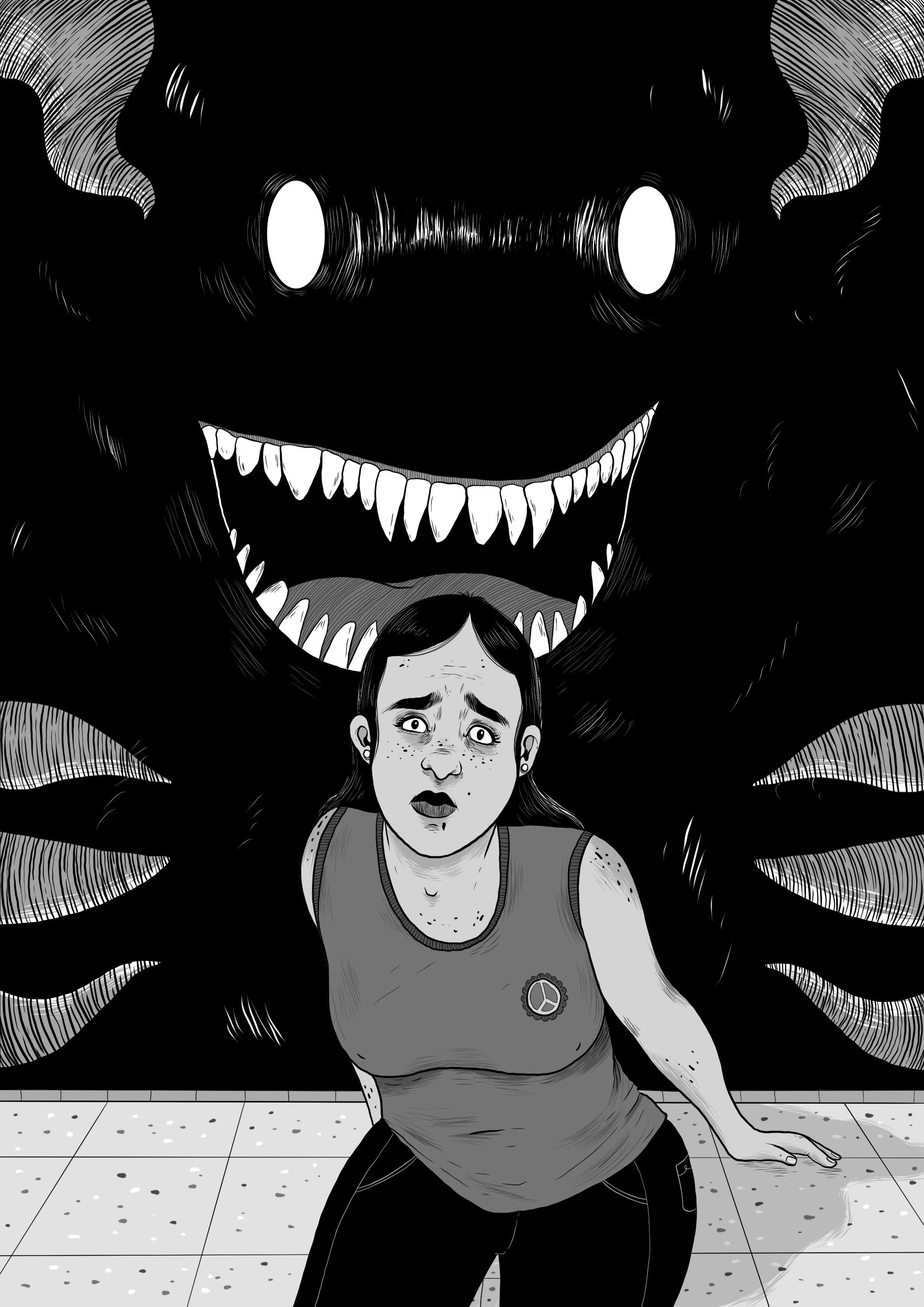 A girl and a monster