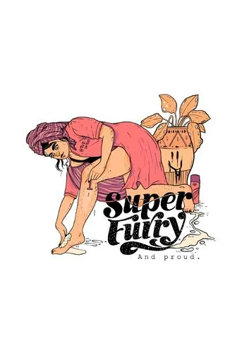 Illustration of a girl shaving